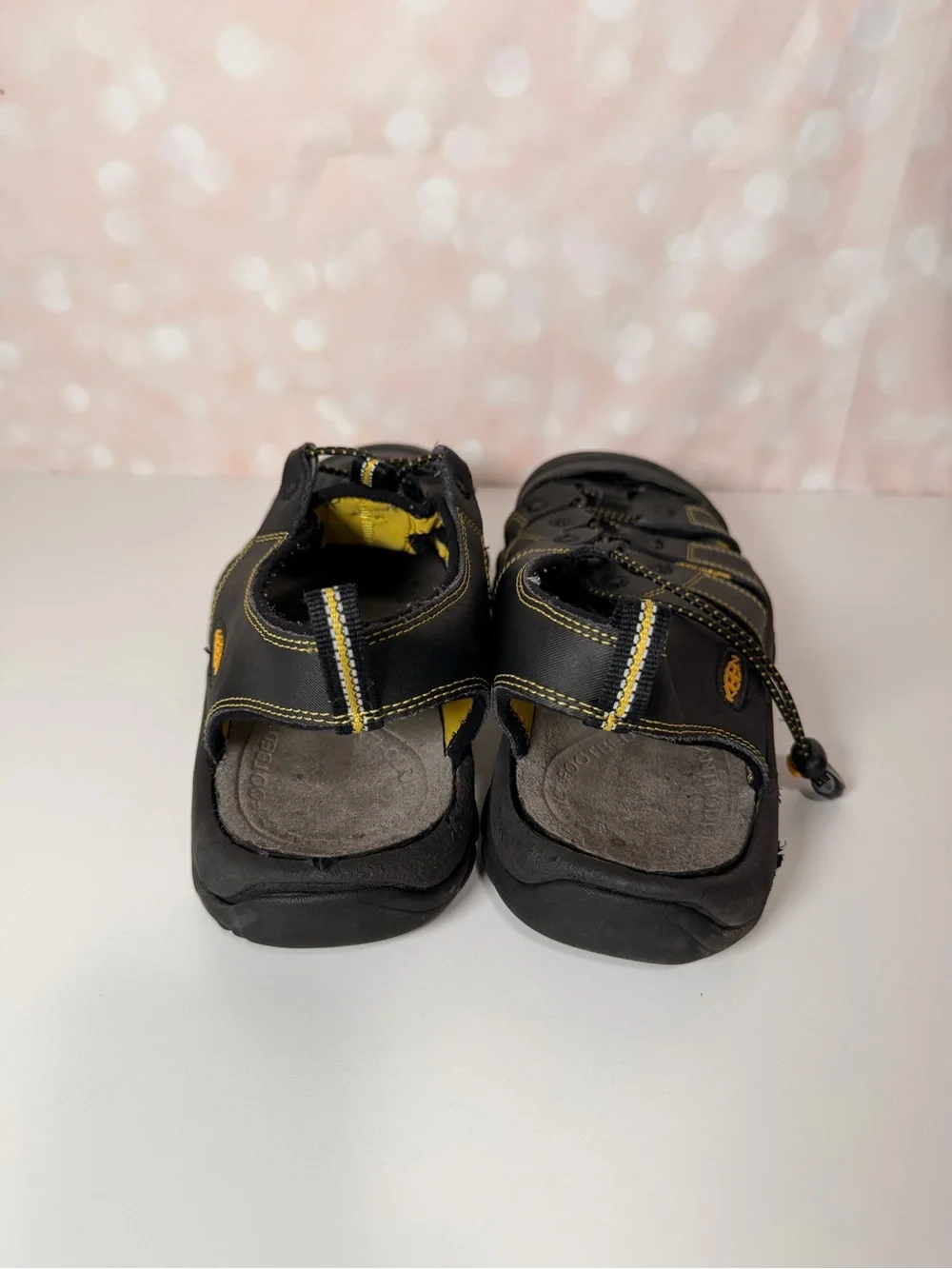 KEEN Men’s Black and Yellow Outdoor Sandals